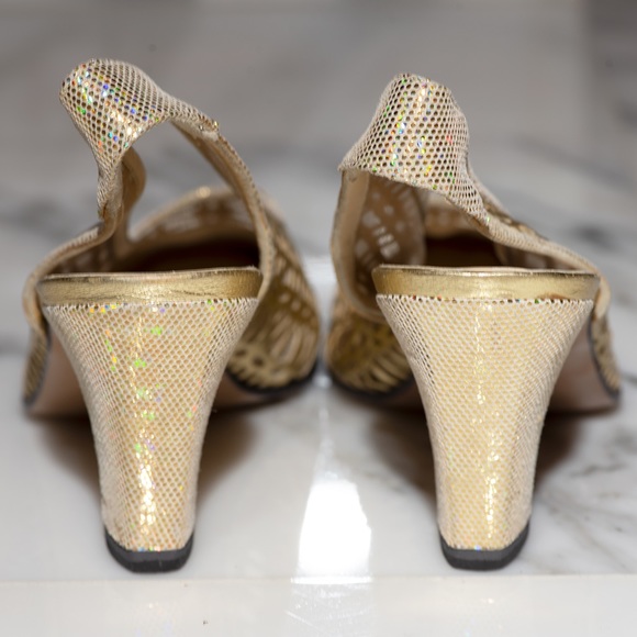 Vintage Heyraud Leather Strap Heels PARIS - Picture 5 of 9